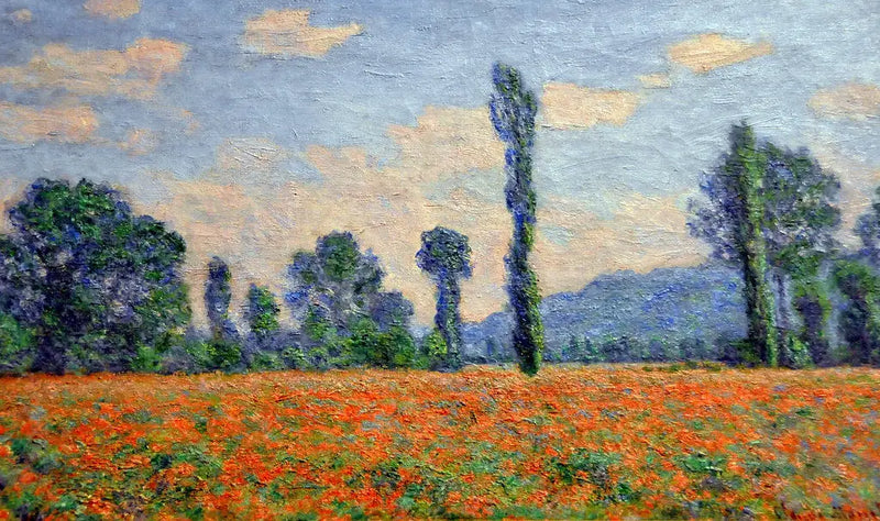 Campos de papoulas em Giverny - Claude Monet