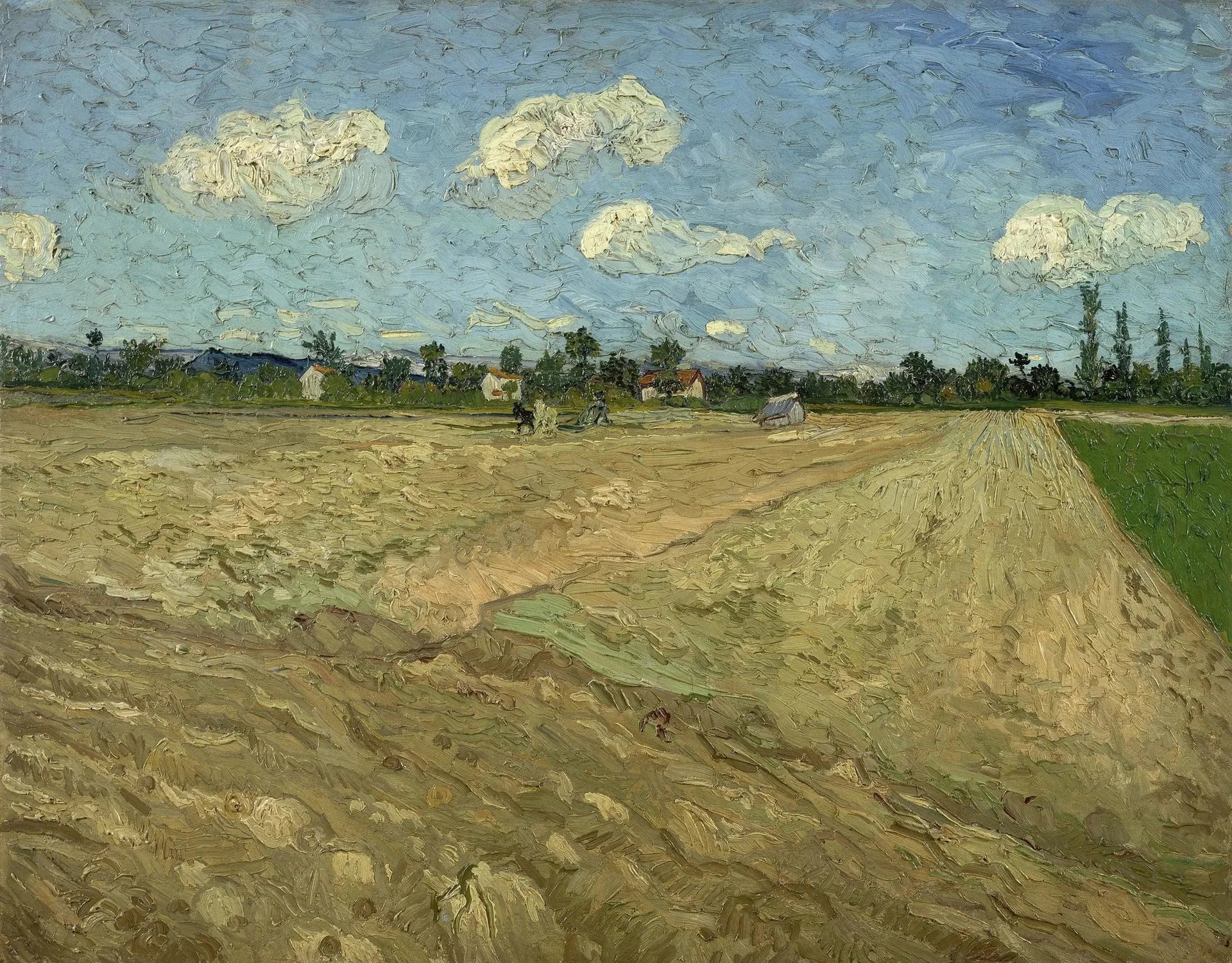 Champs labourés - Vincent van Gogh image 1 reproduction artisanale de tableau
