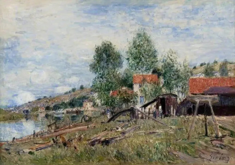 Estaleiro de Saint-Mammès - Alfred Sisley