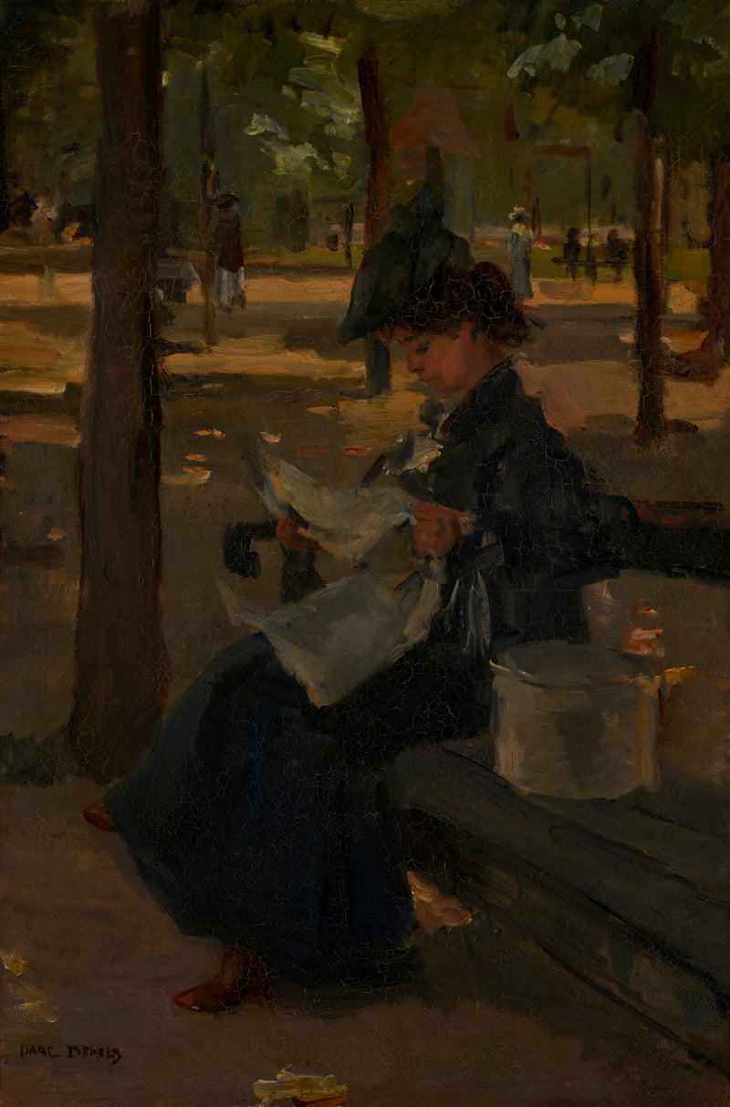 Chapeleiro em um parque - Isaac Israëls