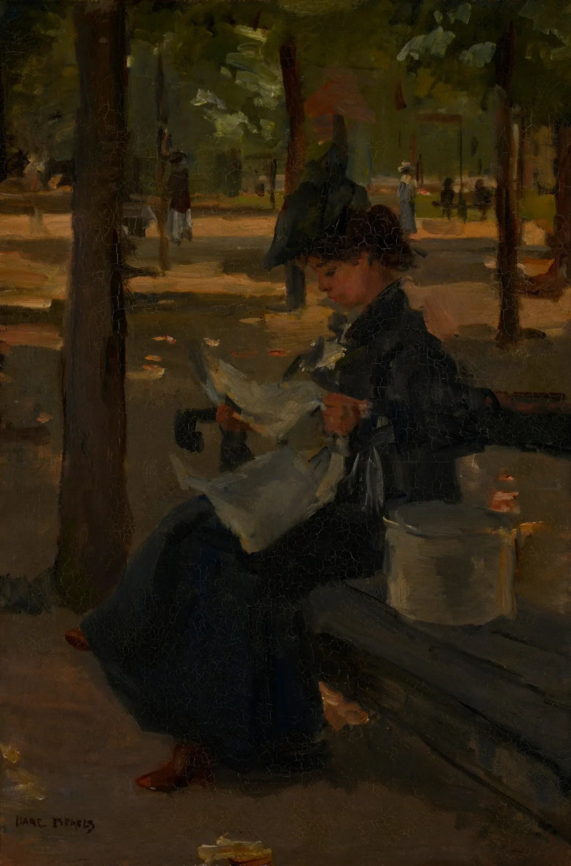 Chapeleiro em um parque - Isaac Israëls