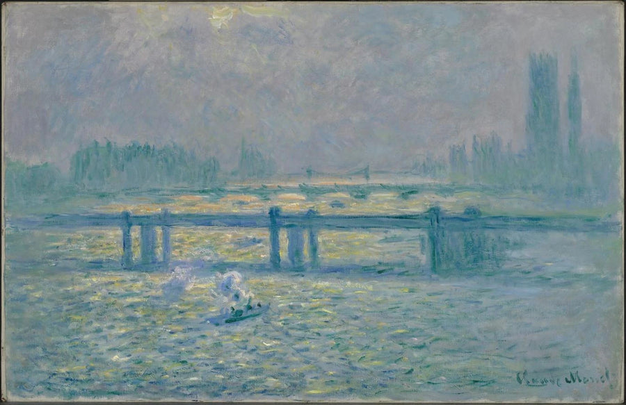 Ponte Charing Cross, reflexos no Tâmisa - Claude Monet