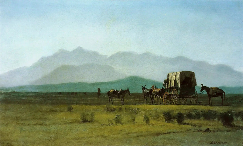 Carrinho do topógrafo nas Montanhas Rochosas - Albert Bierstadt