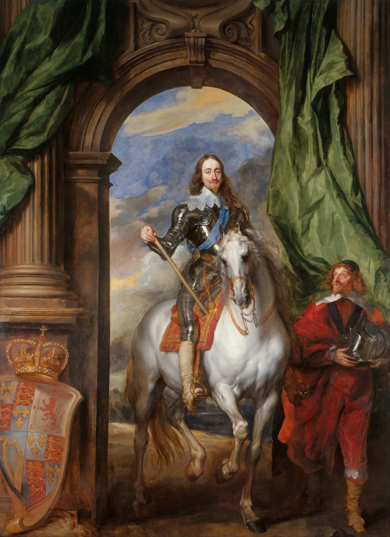 Carlos I a cavalo com Senhor de Saint Antoine - Antoine van Dyck