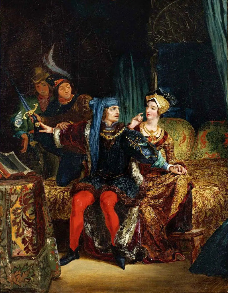 Carlos VI e Odette de Champdivers - Eugène Delacroix