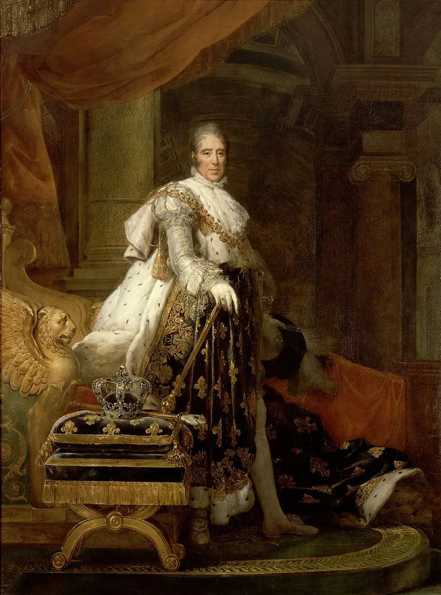 Carlo X com traje de coroação - François Gérard