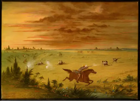 Caça à avestruz, Buenos Aires - Auca - George Catlin