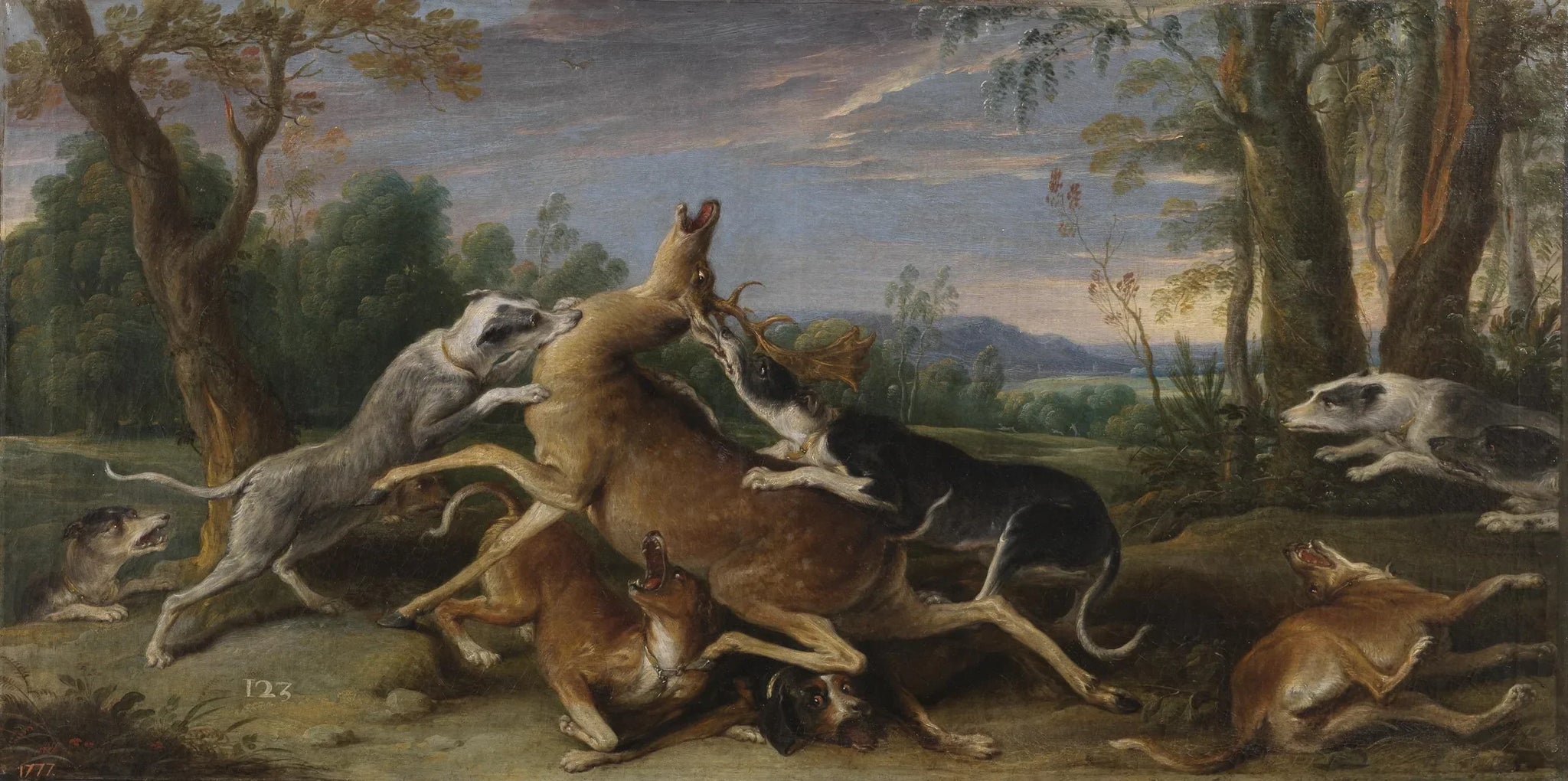 Chasse au cerf - Frans Snyders image 1 tableau peint à l’huile sur toile