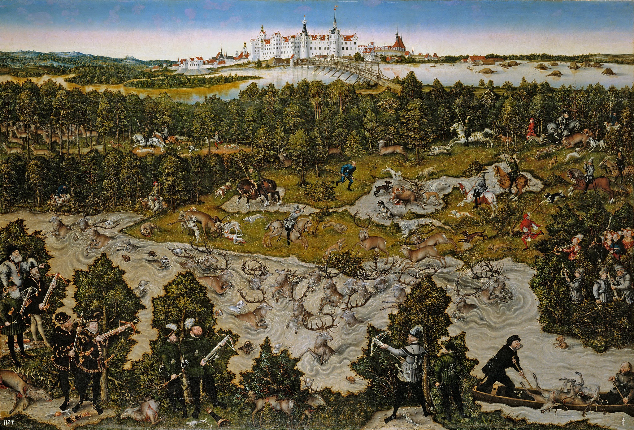 Chasse au château de Torgau en l'honneur de Ferdinand Ier - Lucas Cranach l'Ancien