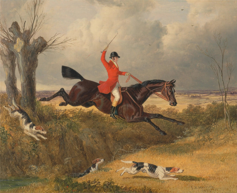Caça ao raposo: limpeza de um fosso - John Frederick Herring, Sr.
