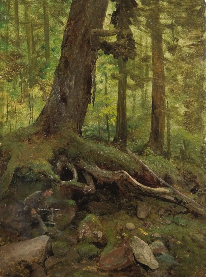 Caçador nas Montanhas Brancas perto de Glen House - Albert Bierstadt