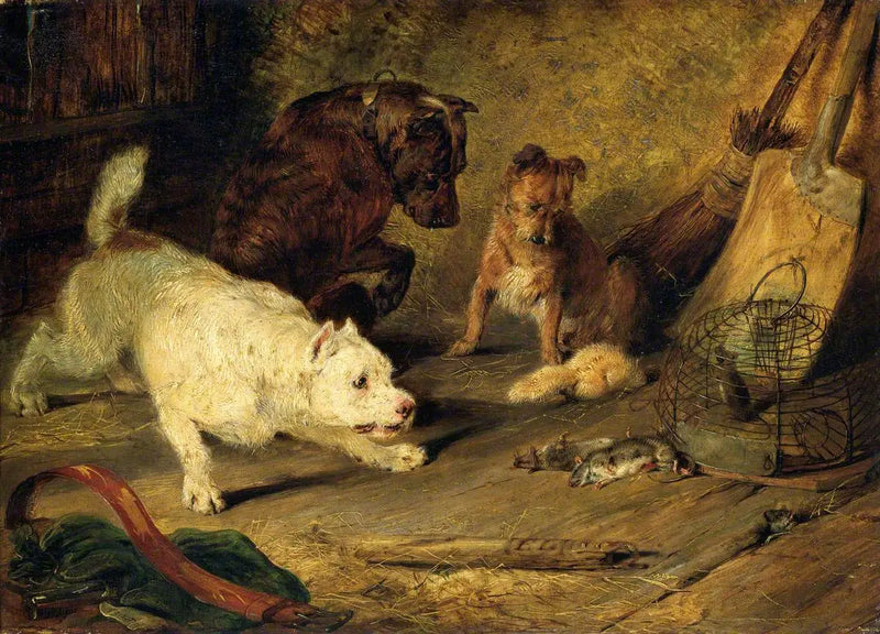 Caçadores de ratos - Edwin Henry Landseer