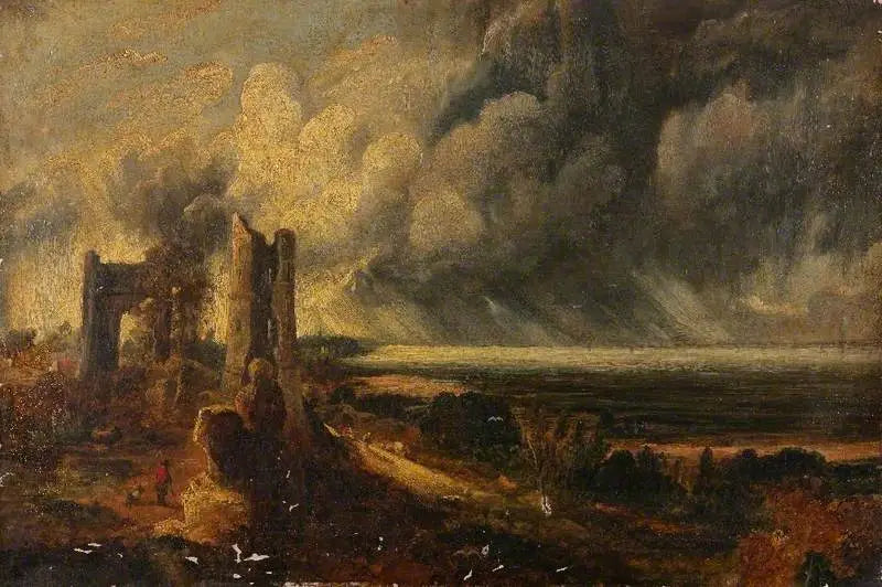 Castelo de Hadleigh, a foz do Tamisa – Manhã após uma noite tempestuosa - John Constable