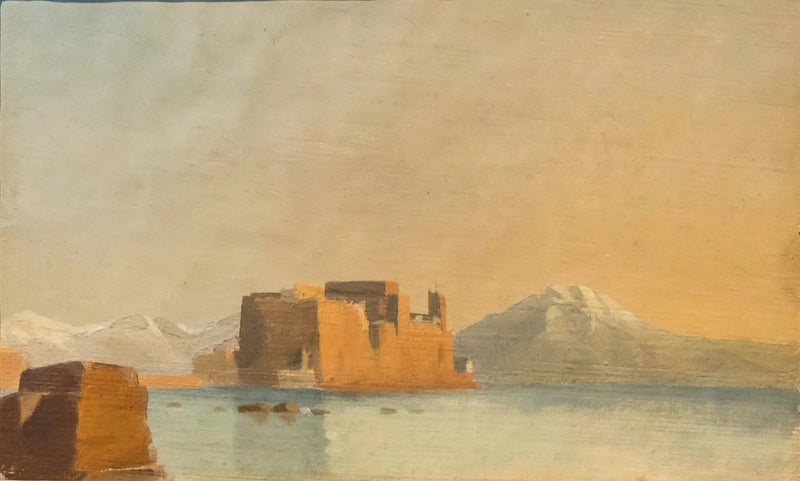 Castelo do Ovo e a Baía de Nápoles - Edgar Degas
