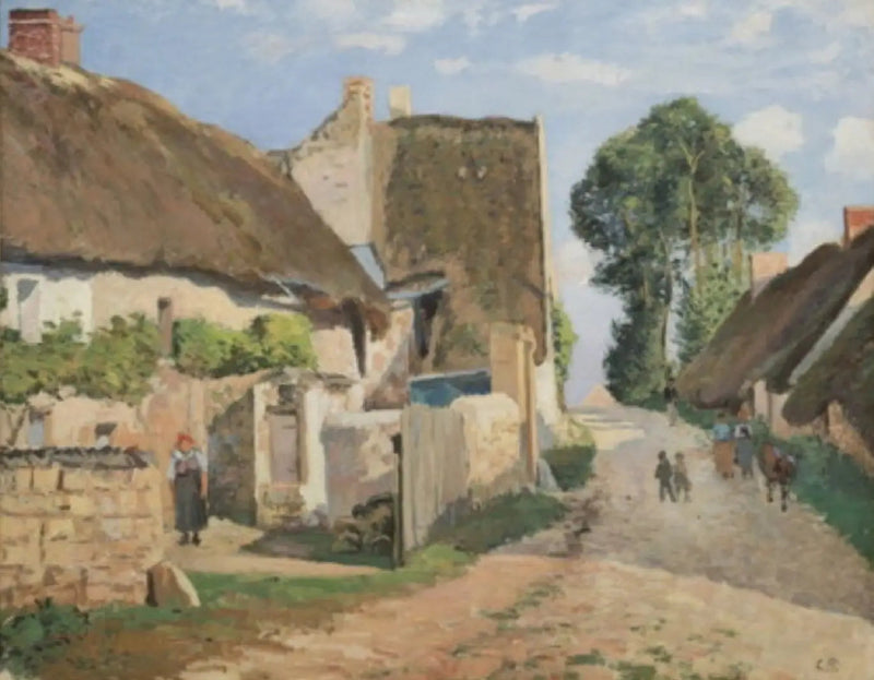 Chalés em Auvers-sur-Oise - Camille Pissarro