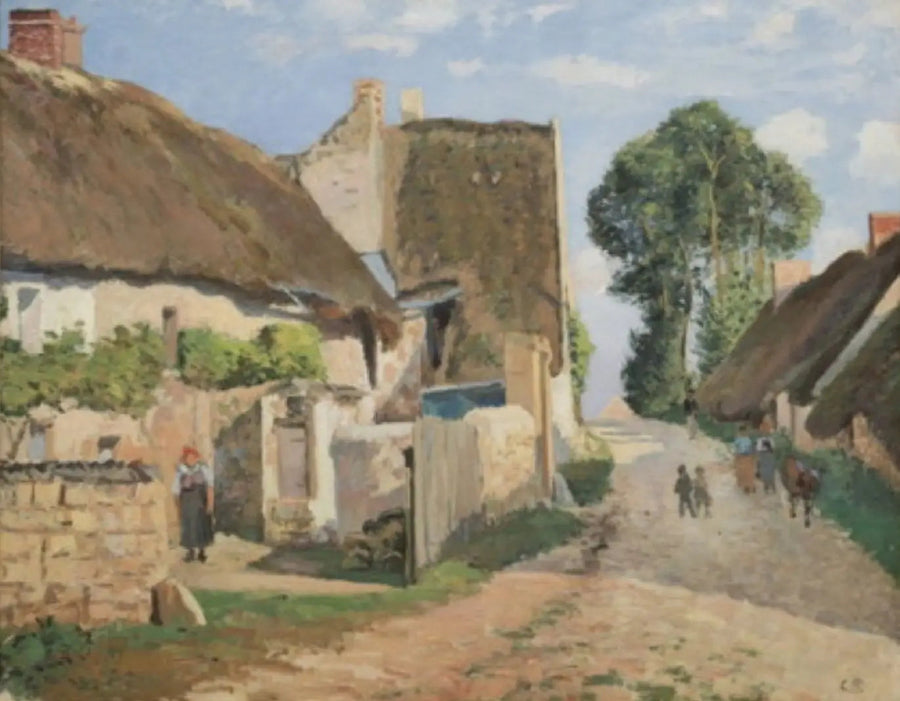 Chalés em Auvers-sur-Oise - Camille Pissarro