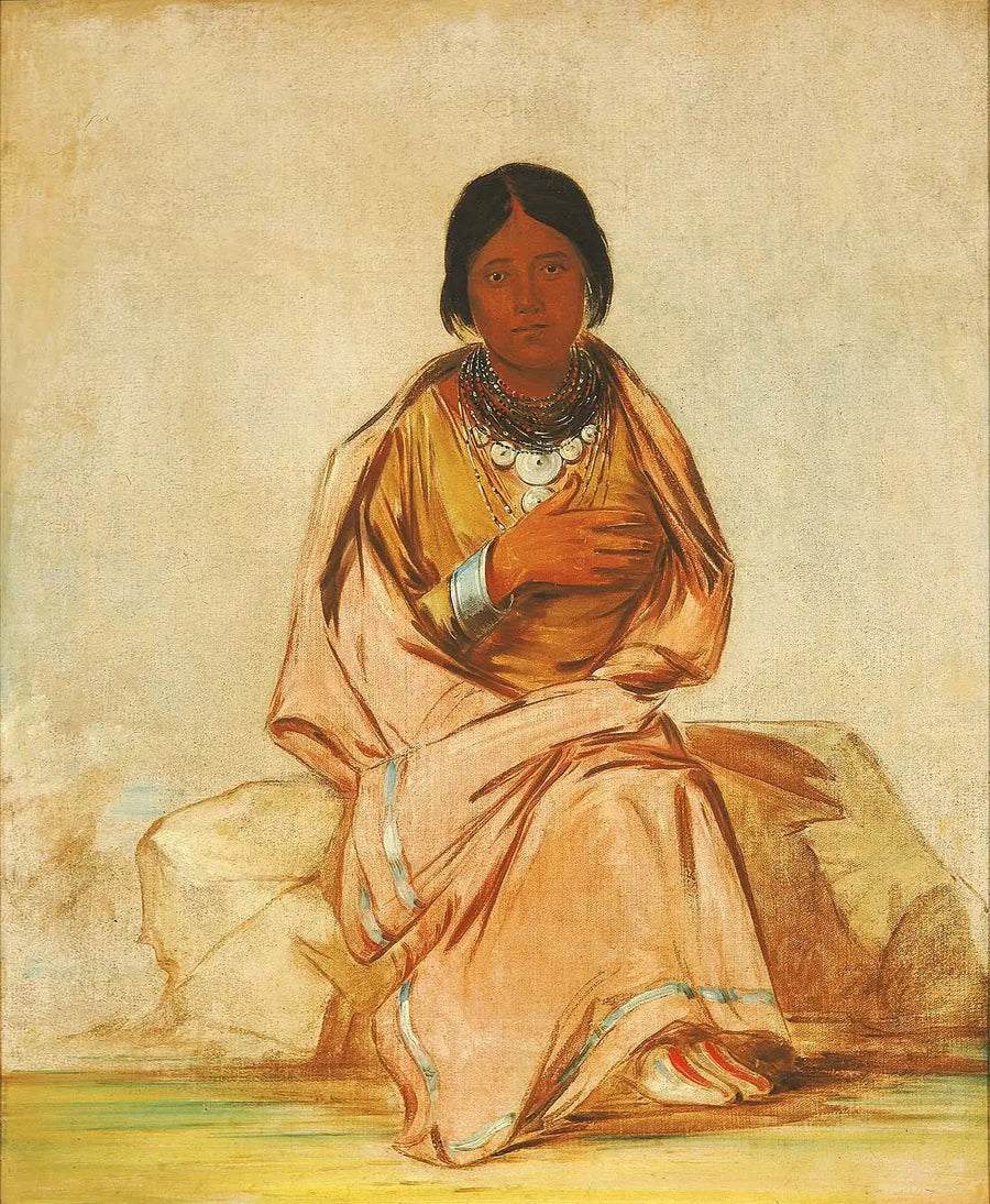 Chee-a-ex-e-co, Filha do Cervo sem Coração - George Catlin