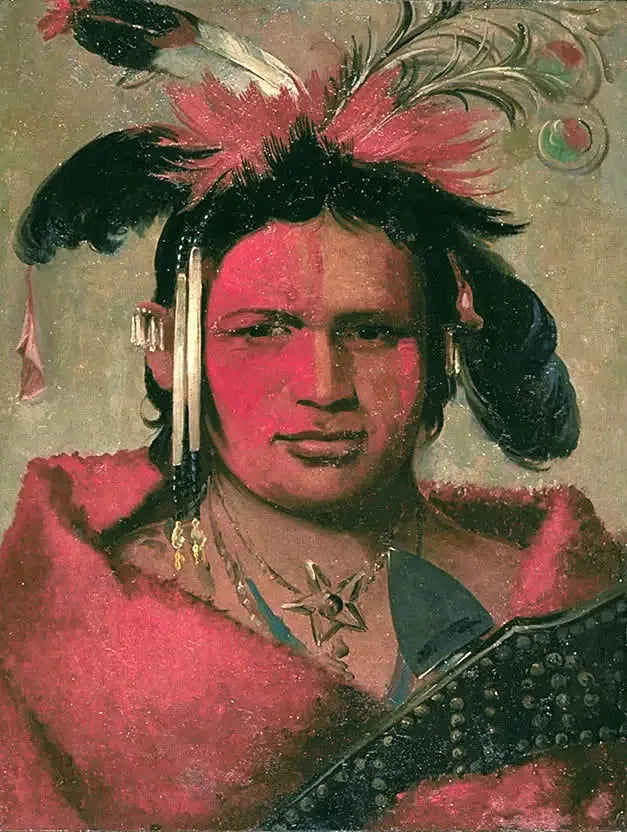 Chee-me-náh-na-quet, Grande Nuvem, filho de Urso Grizzly - George Catlin