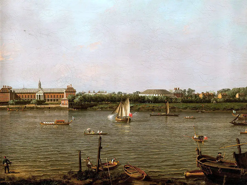 Chelsea College, La Rotonde, Ranelagh House e o Tamisa - Canaletto