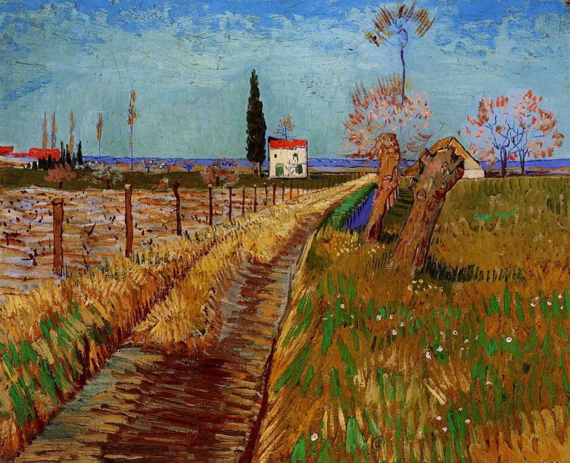 Caminho através de um campo de salgueiros - Vincent van Gogh