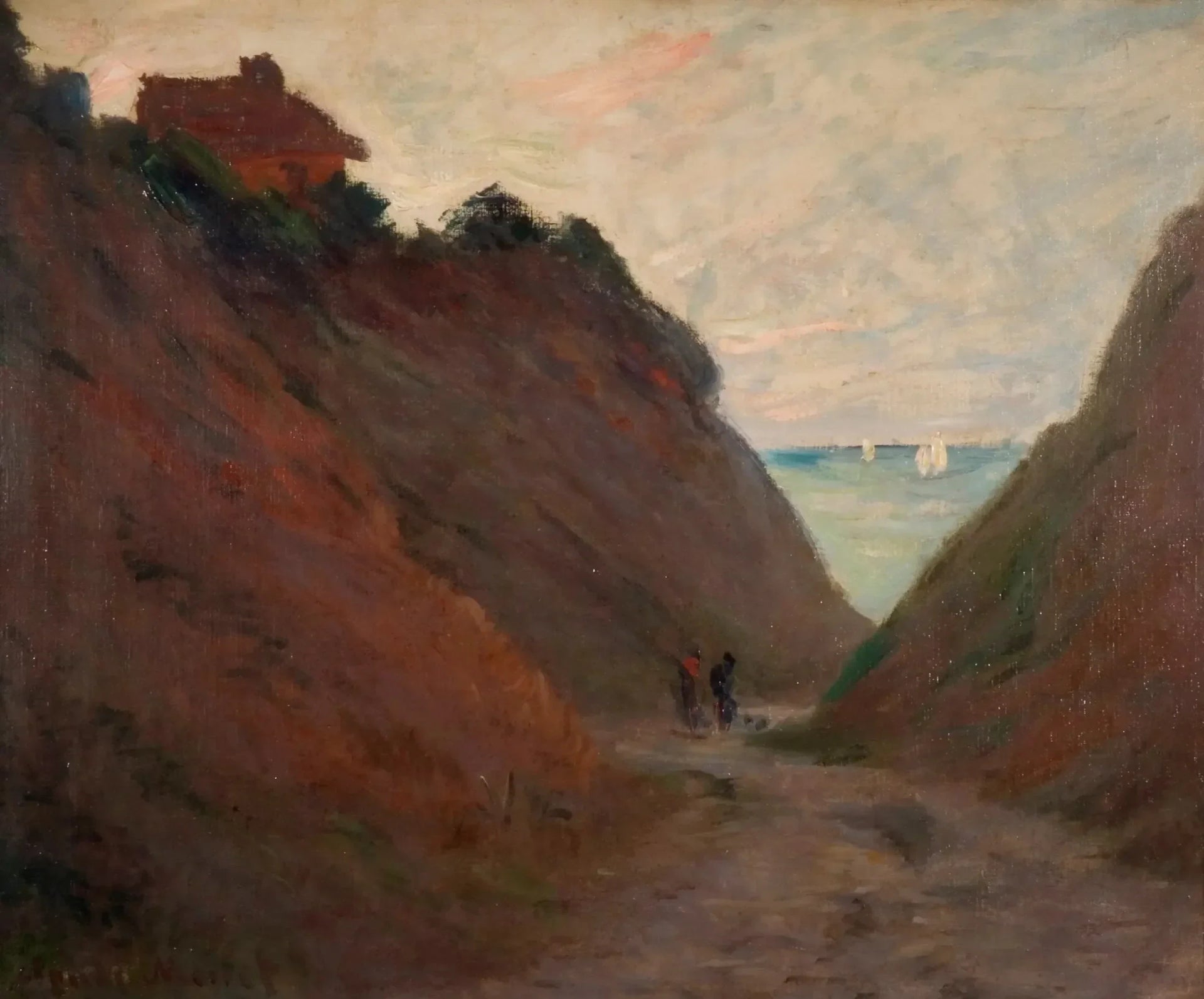 Chemin creux dans la falaise à Varengeville W804 par Claude Monet, New Art Gallery Walsall