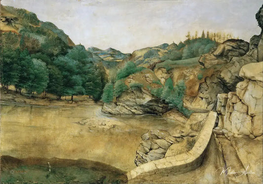 Chemin dans les Alpes, 1495 Bois véritable Monaste - Albrecht Dürer - Reproductions de tableaux et peintures haut de gamme