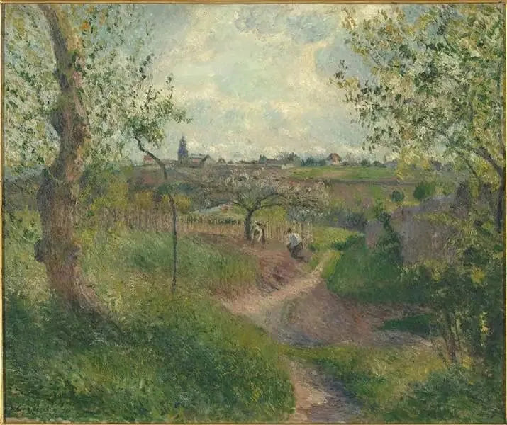caminho subindo através de campos. Côte des Groouettes. Pontoise - Camille Pissarro