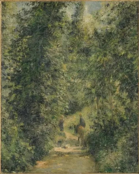 Caminho sob a madeira, no verão - Camille Pissarro