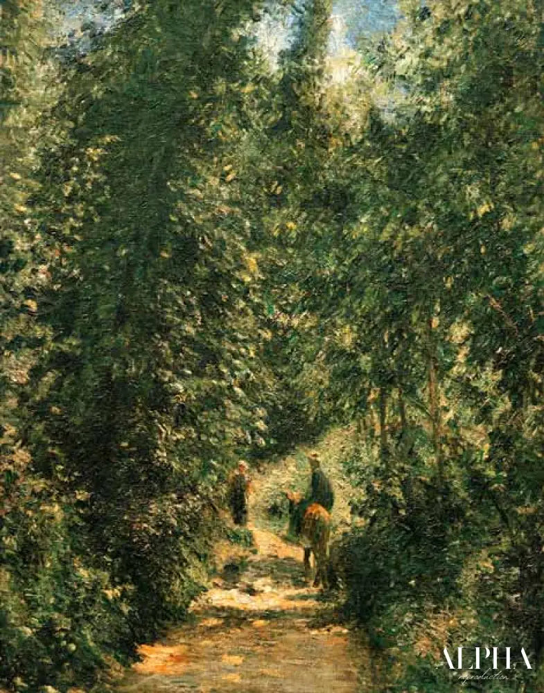 Chemin sous les arbres, été - Camille Pissarro - Reproductions de tableaux et peintures haut de gamme