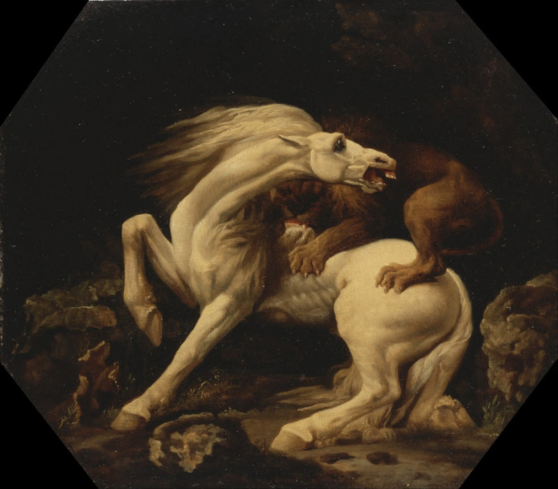 Cavalo atacado por um leão (episódio C) - George Stubbs