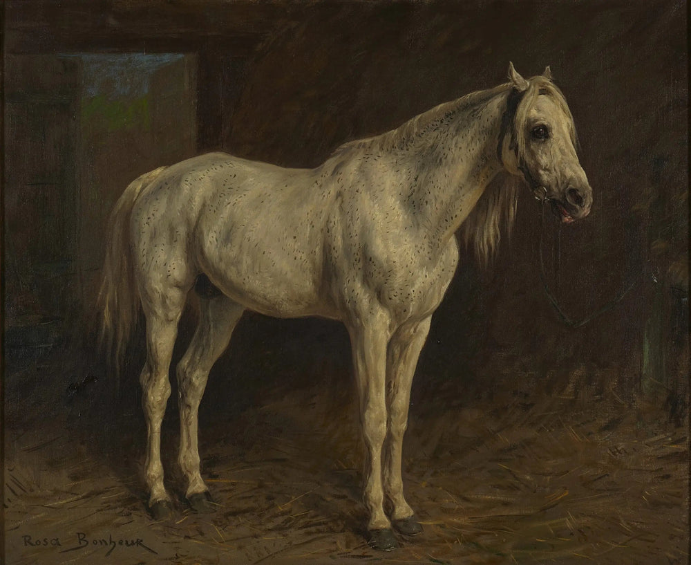 Cheval Blanc - Rosa Bonheur image 1 reproduction artisanale de tableau