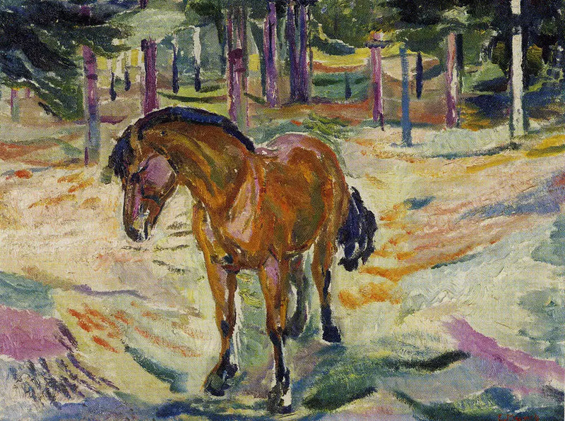 Cavalo em uma paisagem - Edvard Munch