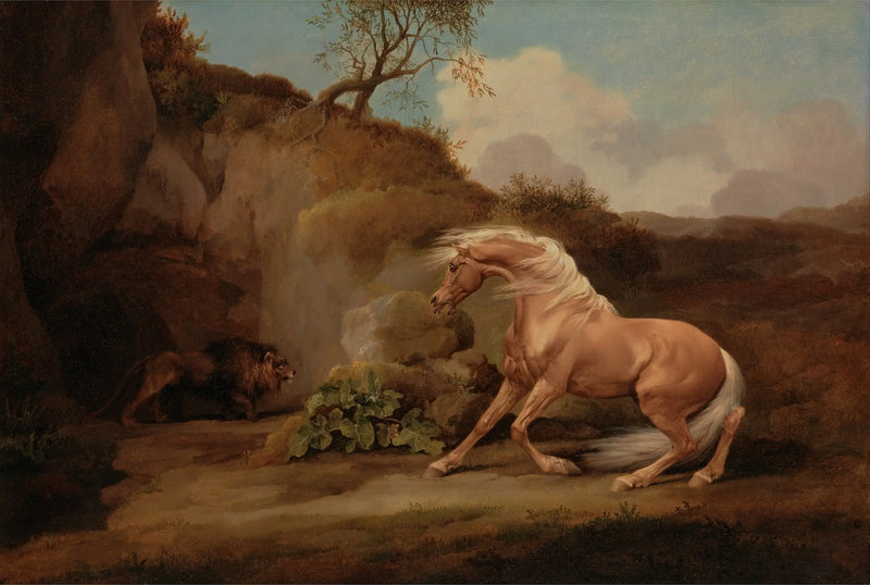 Cavalo assustado por um leão - George Stubbs