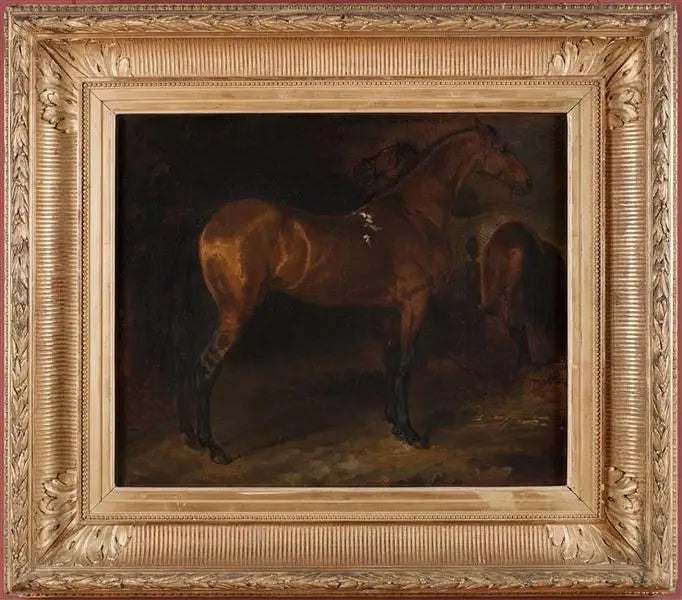 Cavalo espanhol em um estábulo - Théodore Géricault