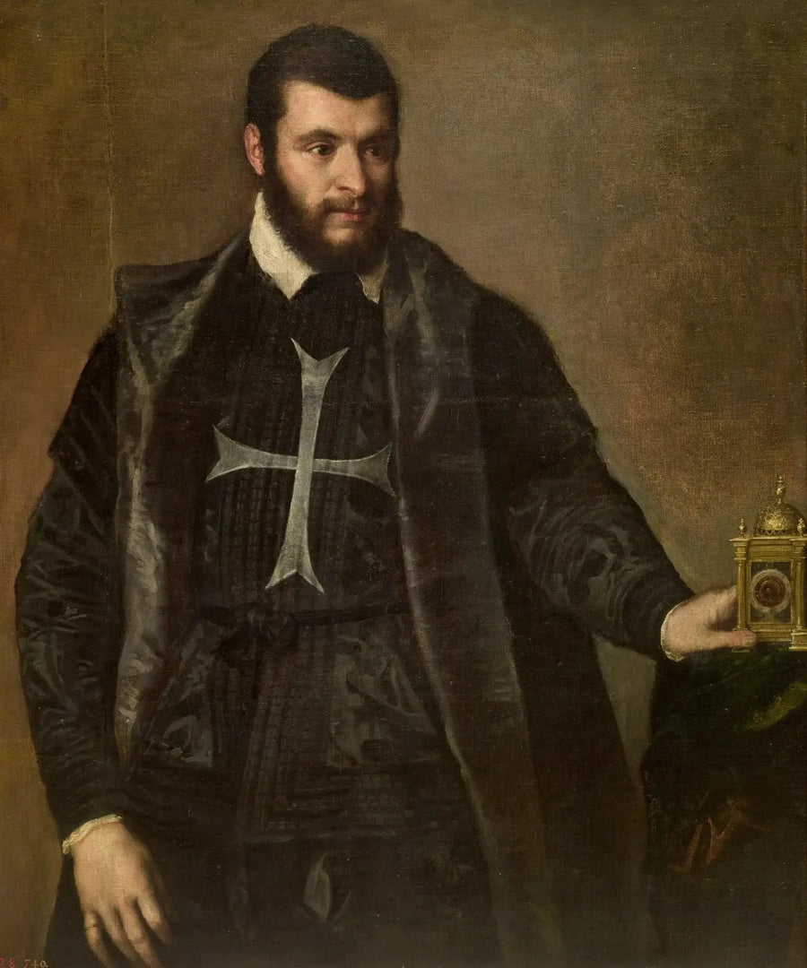 Cavaleiro com um relógio - Titian