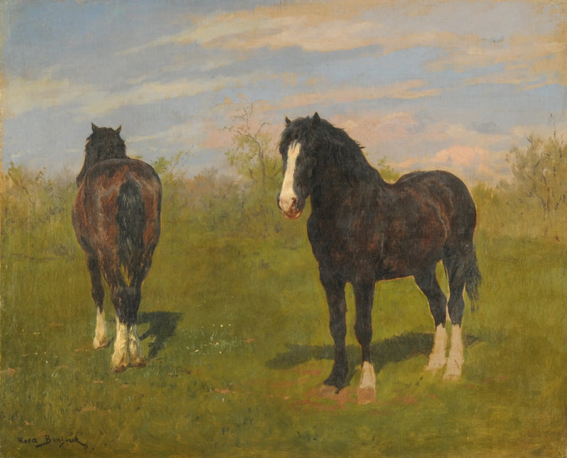 Cavalos no pasto - Rosa Bonheur
