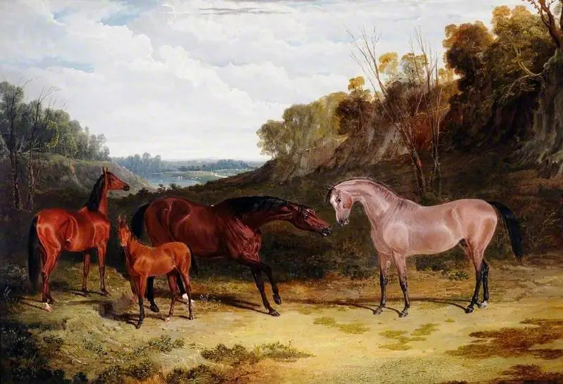 Cavalos em uma paisagem - John Frederick Herring, Sr.