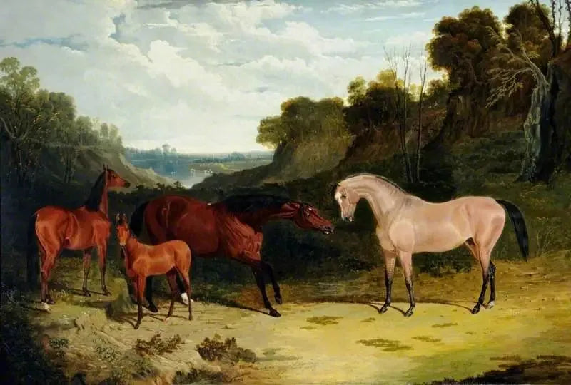 Cavalos em uma paisagem - John Frederick Herring, Sr.
