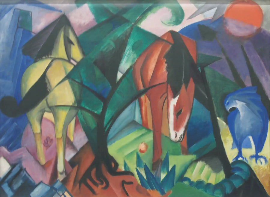 Cavalos e águia - Franz Marc