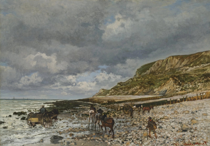 Cavalos na ponta do Hève W40 - Claude Monet