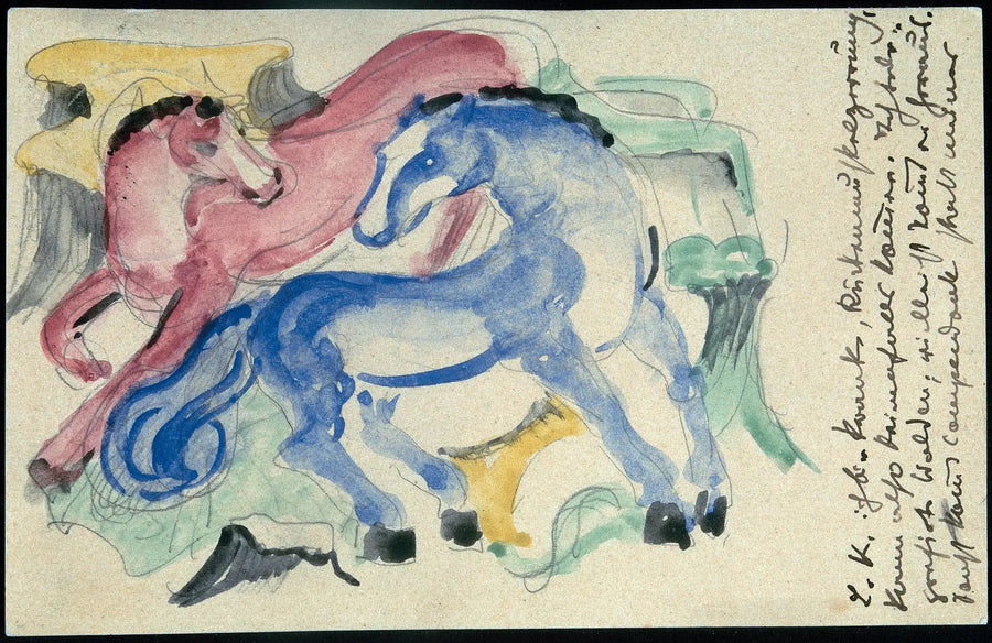 Cavalos vermelhos e azuis - Franz Marc