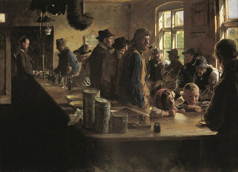No abastecedor quando não há pesca - Peder Severin Krøyer