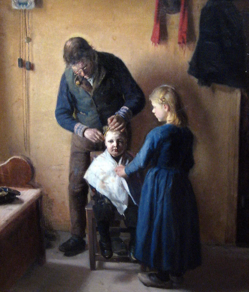 No cabeleireiro - Anna Ancher