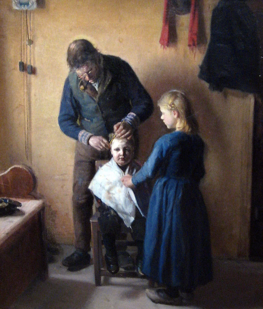 No cabeleireiro - Anna Ancher