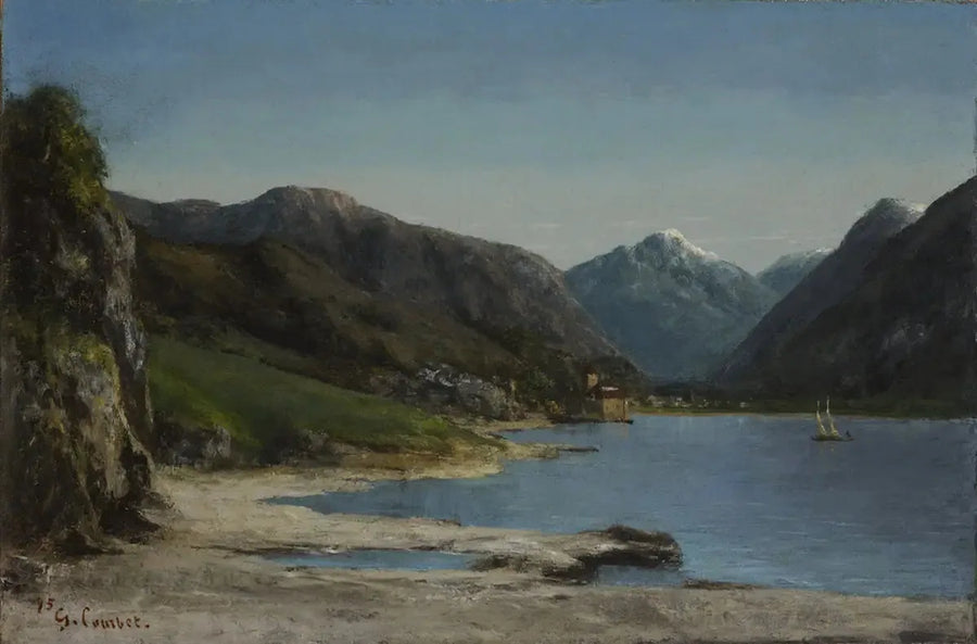 Chillon, visto de longe - Gustave Courbet