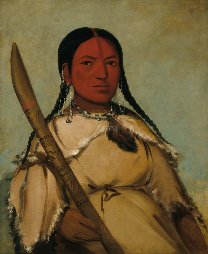 Chin-cha-pee, inseto de fogo que rasteja, mulher com cabeça de pombo - George Catlin