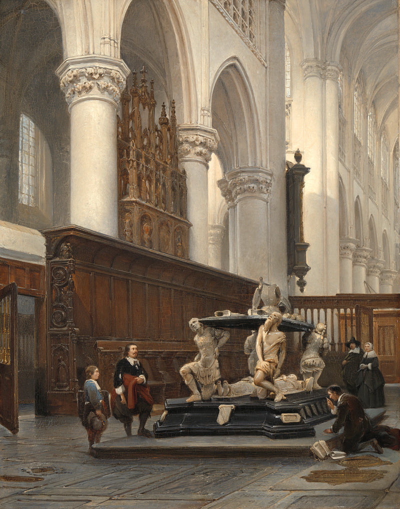 Le chœur de l'église Notre-Dame de Breda avec la tombe d'Engelbert II de Nassau - Johannes Bosboom