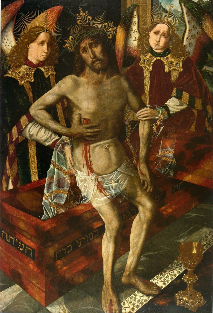 Christ de la Miséricorde - Bartolomé Bermejo image 1 reproduction de peinture à l’huile
