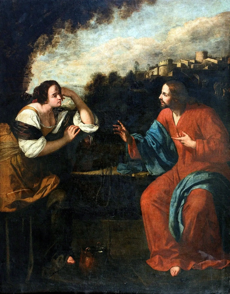 Cristo e a Samaritana no poço - Artemisia Gentileschi