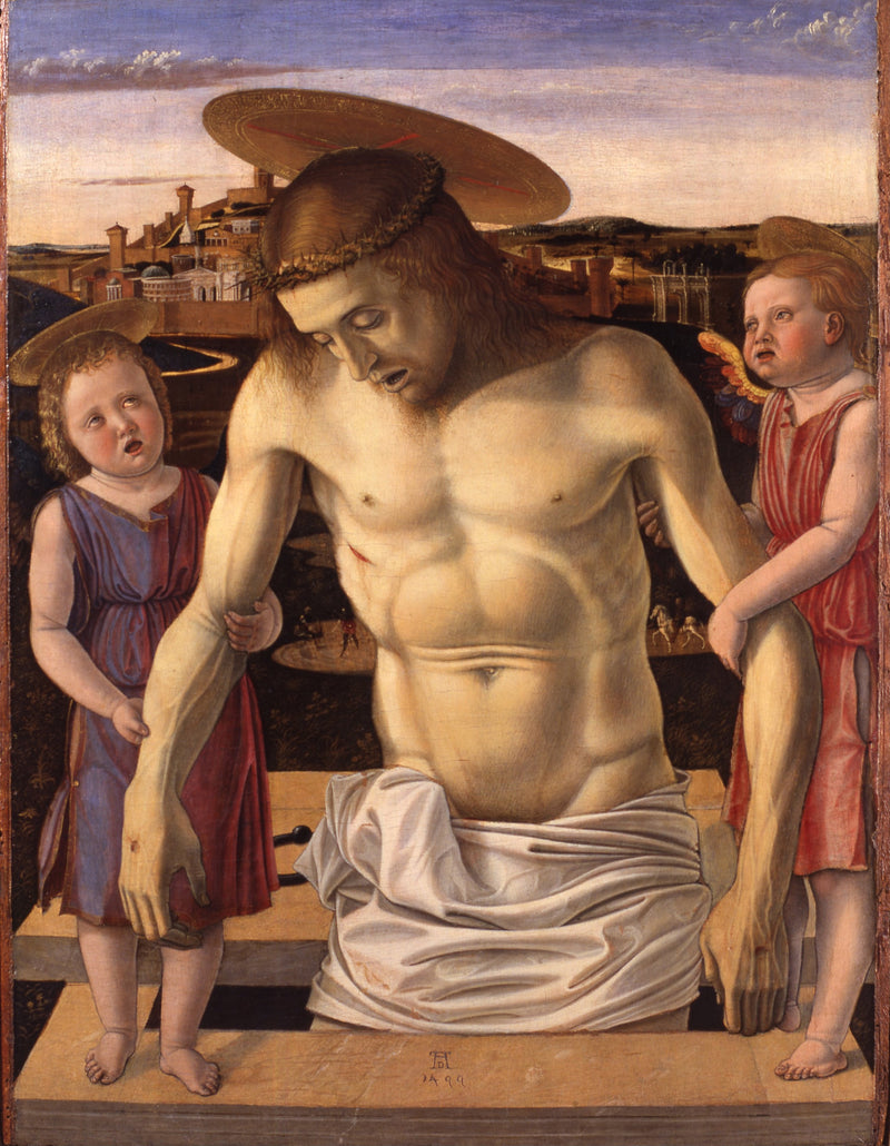 Cristo Morto Apoiado por Dois Anjos - Giovanni Bellini